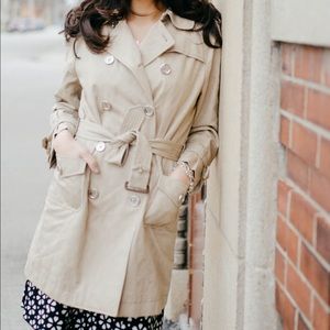 Coach Poppy monochrome cheetah trench coat
